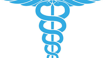 An image of the caduceus, the traditional symbol of Hermes and features two snakes winding around an often winged staff.