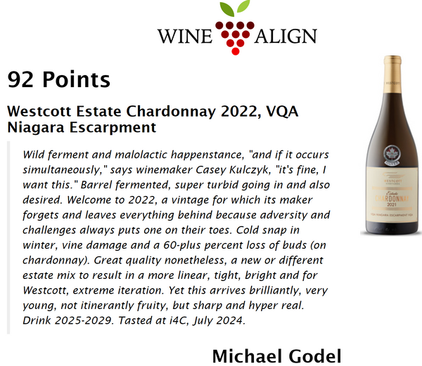 "92 Points. Wild Ferment and malolactic happenstance, "and if it occurs simultaneously," says winemaker Casey Kulcyk, "it's fine, I want this." Barrel fermented, super turbid going in and also desired. Welcome to 2022, a vintage for which its maker forgets and leaves everything behind because adversity and challenges always puts one on their toes. Cold snap in winter, vine damage and a 60+ percent loss of buds. Great quality nonetheless, this arrives brilliantly." Review by Michael Godel  